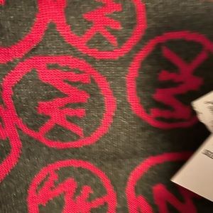 Michael Kors scarf. Red and charcoal gray and reversible. With tags never worn.